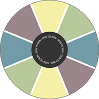colorful spinning prize wheel